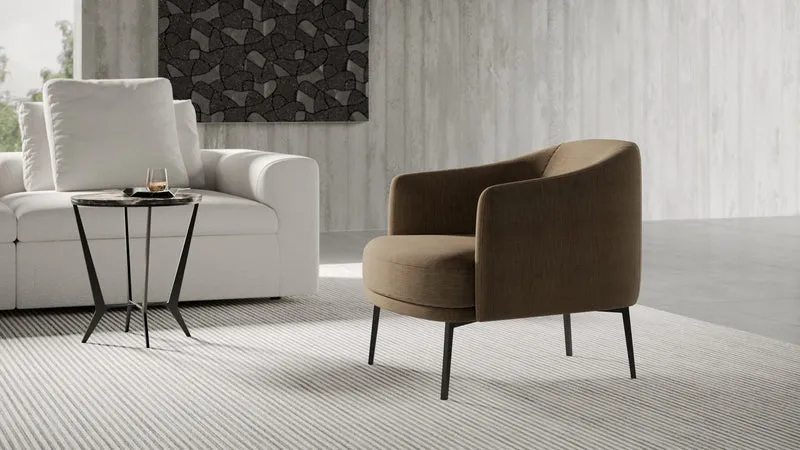 Fauteuil Lenox | Fauteuil design enveloppant pivotant ou sur pieds