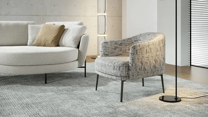 Fauteuil Lenox | Fauteuil design enveloppant pivotant ou sur pieds