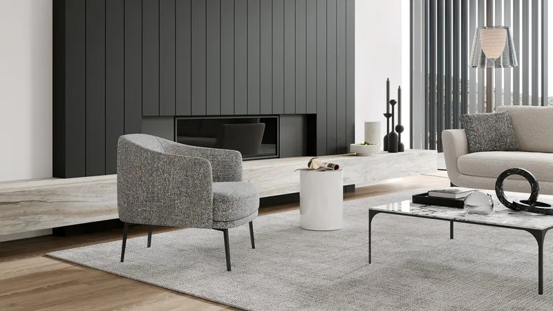 Fauteuil Lenox | Fauteuil design enveloppant pivotant ou sur pieds