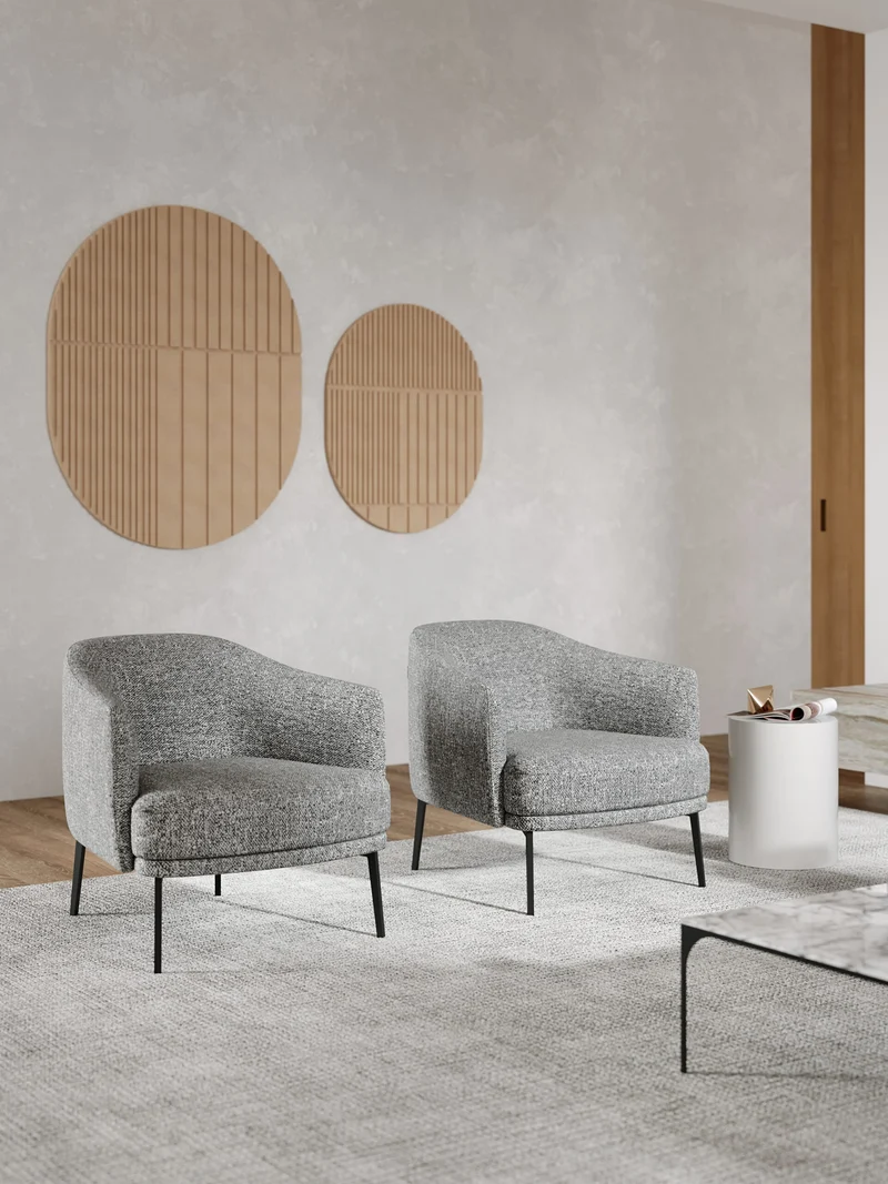 Fauteuil Lenox | Fauteuil design enveloppant pivotant ou sur pieds