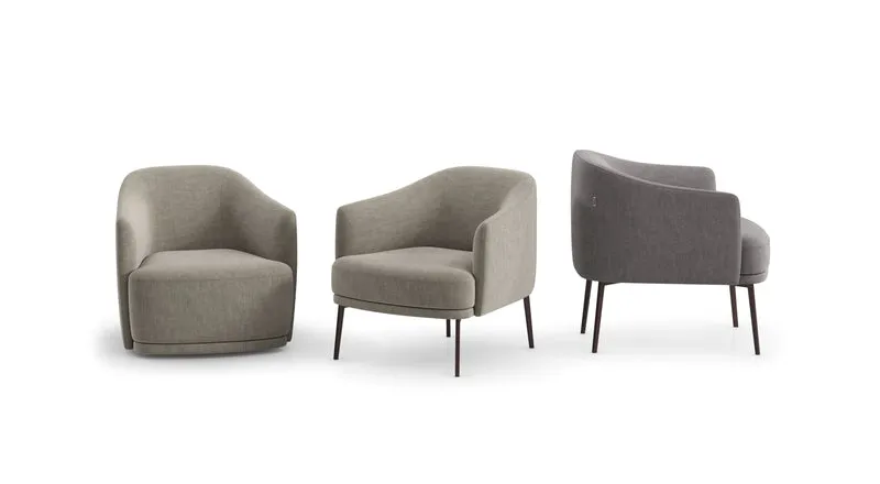Fauteuil Lenox | Fauteuil design enveloppant pivotant ou sur pieds