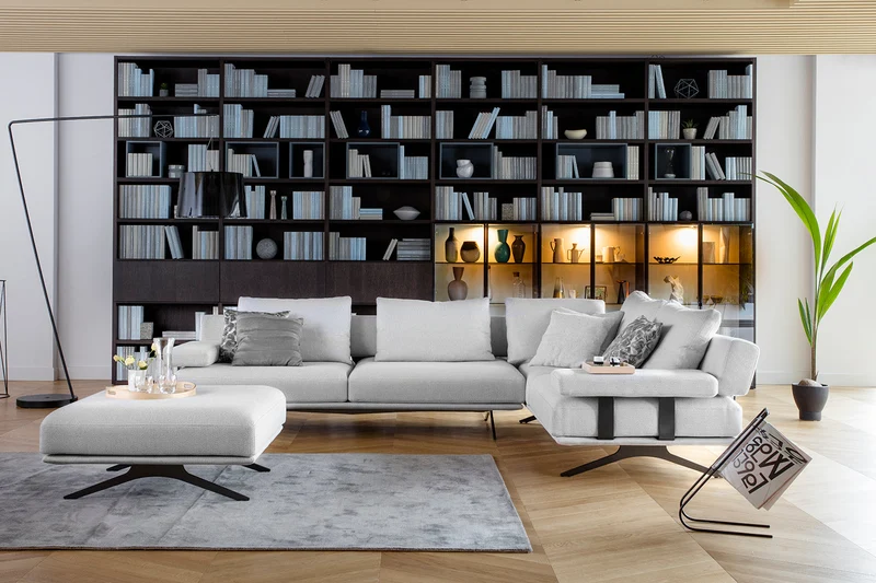 Canapé Elixir modulable | Canapé design droit ou d'angle en tissu ou cuir