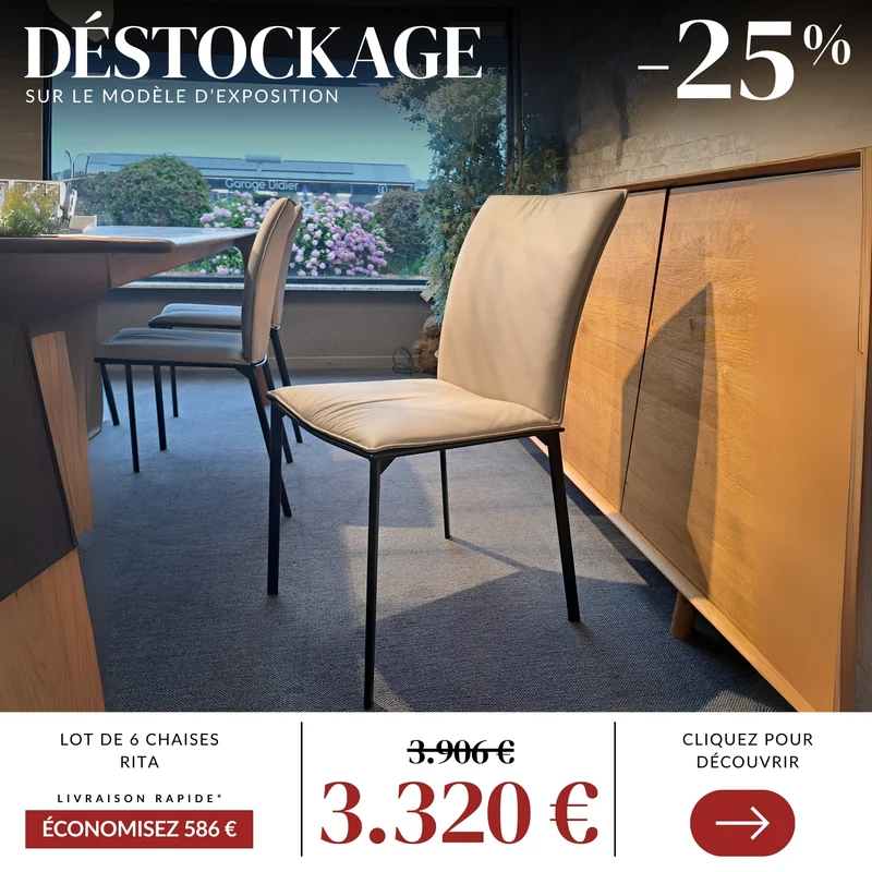 LOT DE 6 CHAISES - Cattelan Italia - RITA