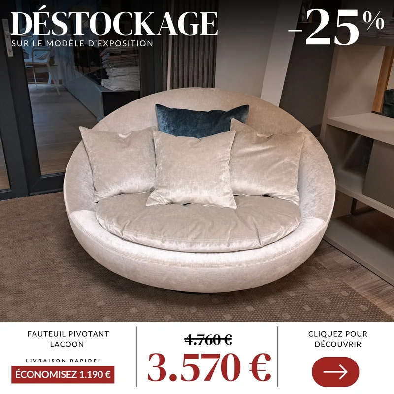 FAUTEUIL PIVOTANT - DESIREE - LACOON