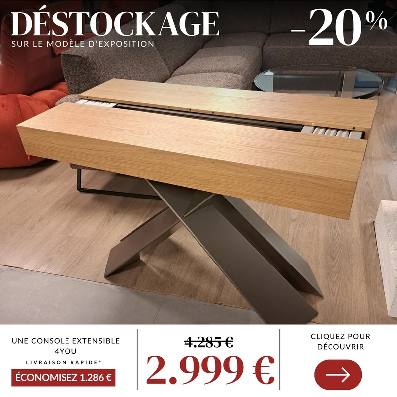 CONSOLE EXTENSIBLE - Ozzio - 4YOU