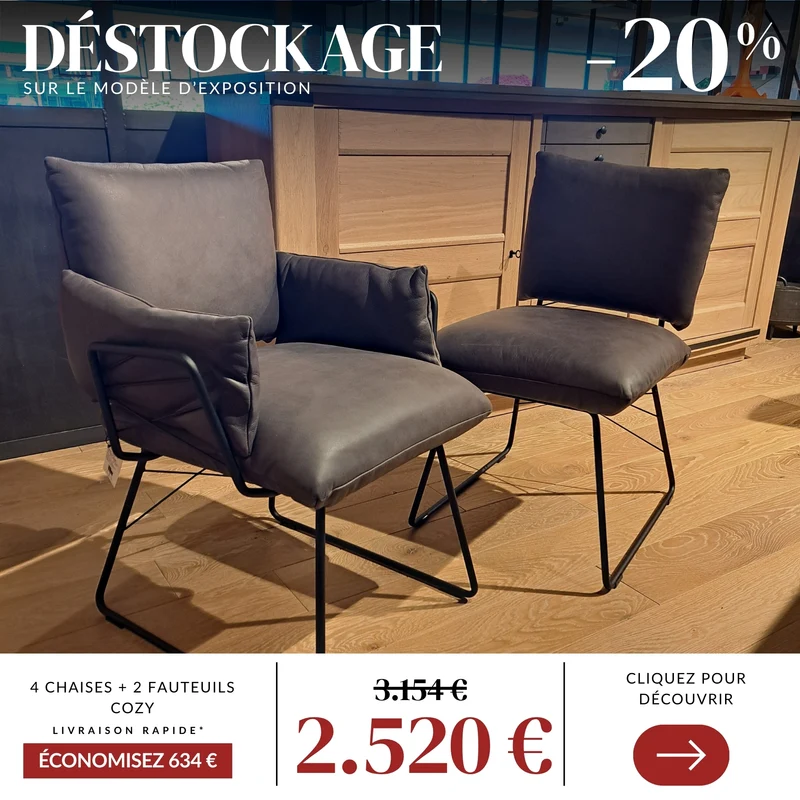 LOT DE 6 CHAISES - MOBITEC - COZY