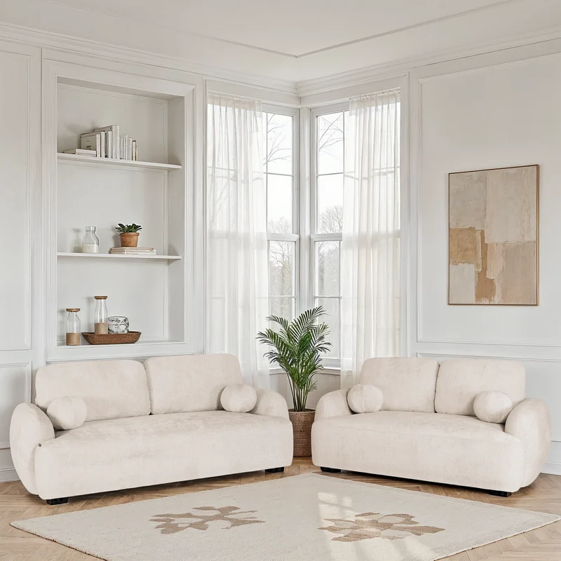 Canapé / fauteuil en tissu anti tache - HARMONIE