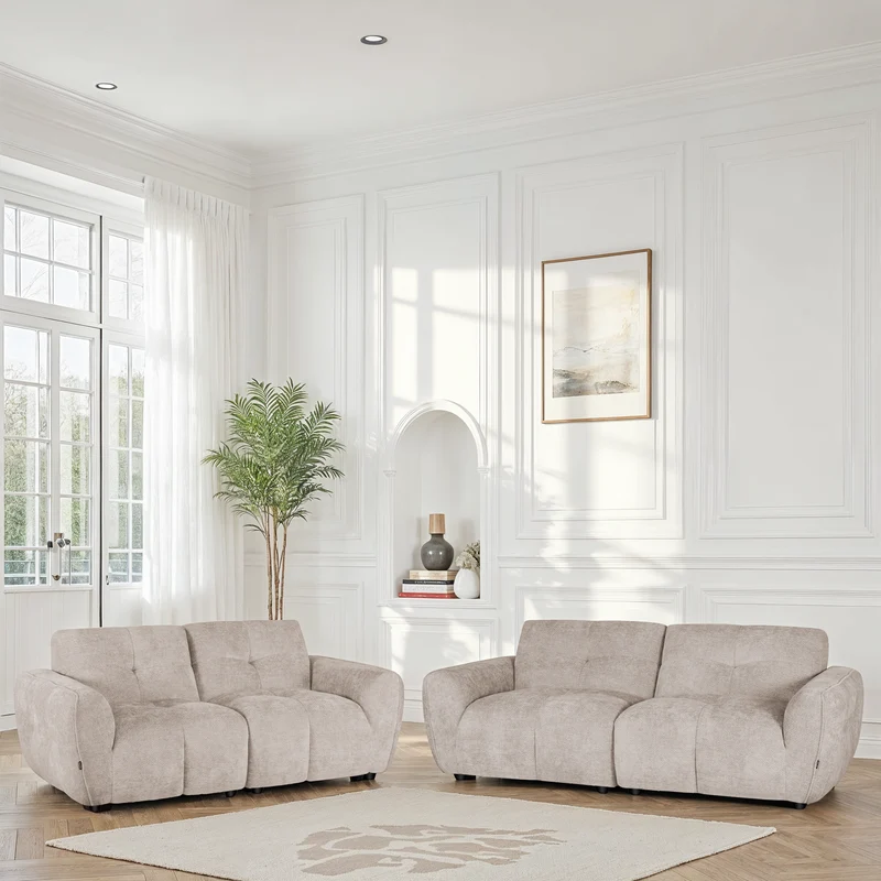 Canapé / fauteuil en tissu anti tache - SOLENE