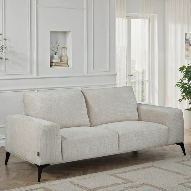 Canapé / fauteuil / pouf / Canapé Angle en tissu anti tache - HELENA