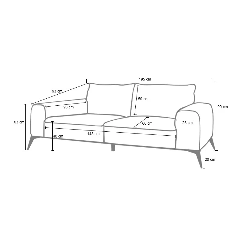Canapé / fauteuil / pouf / Canapé Angle en tissu anti tache - HELENA