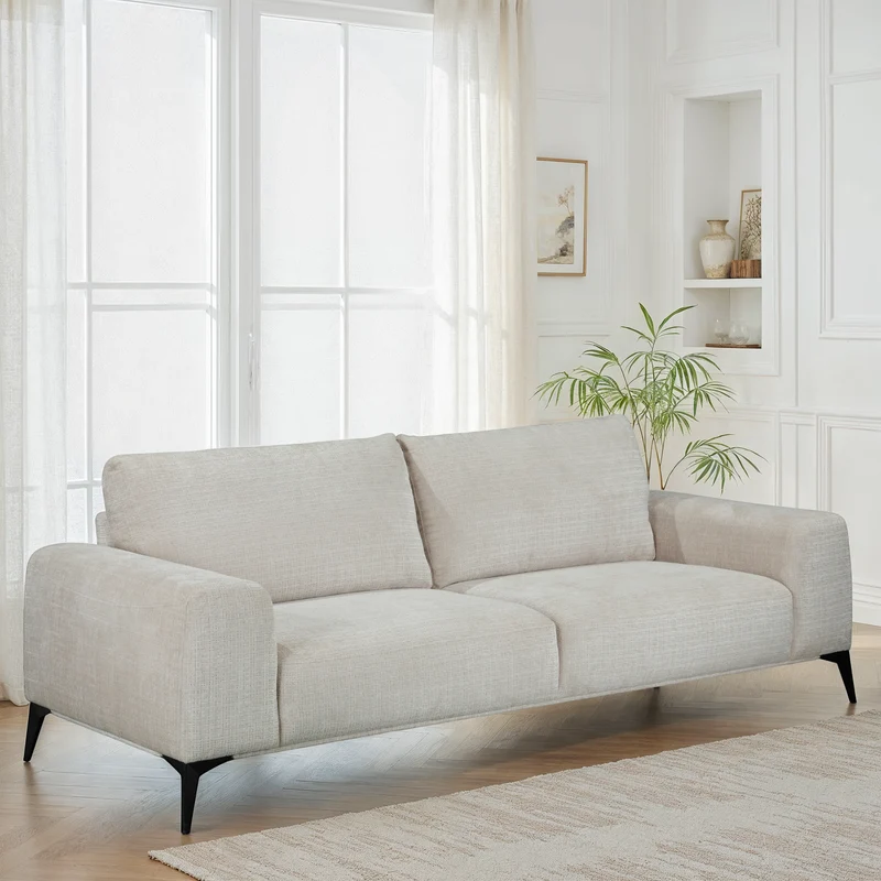 Canapé / fauteuil / pouf / Canapé Angle en tissu anti tache - HELENA