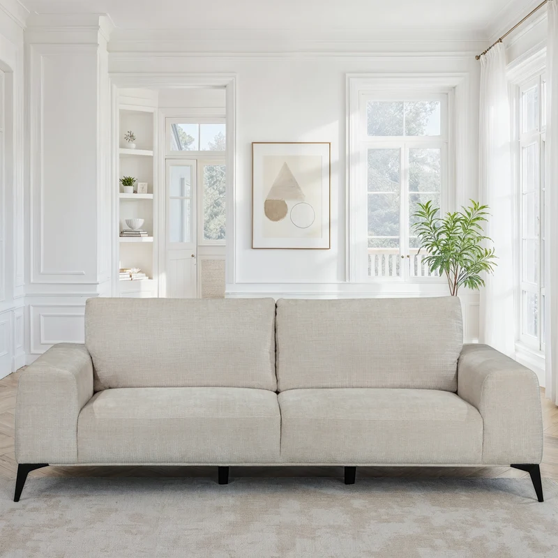 Canapé / fauteuil / pouf / Canapé Angle en tissu anti tache - HELENA