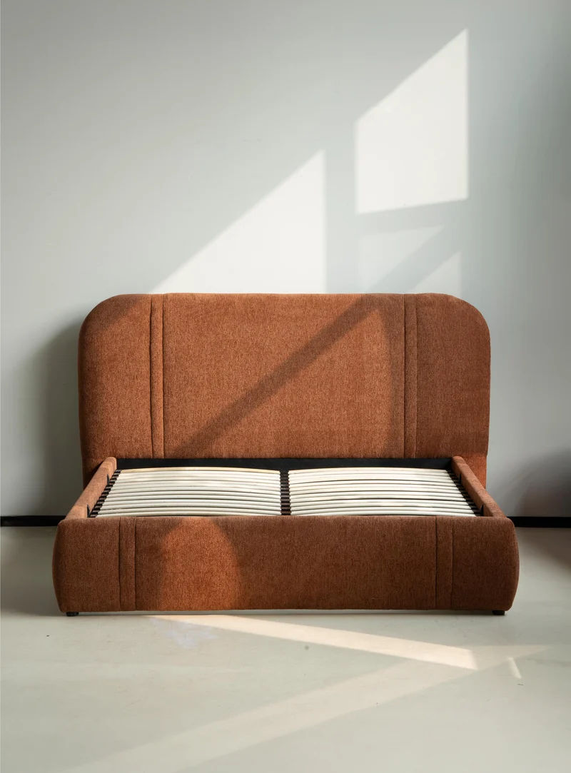 Lit en tissu avec sommier Cocoon