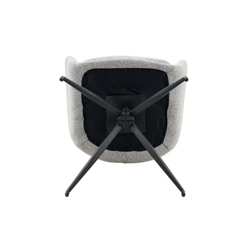 Lot de 2 chaises de salle à manger pivotantes 360° en tissu gris clair et accoudoirs PLANTPLUS