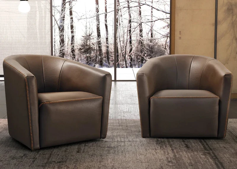 Fauteuil en cuir - Gamma - Sharon