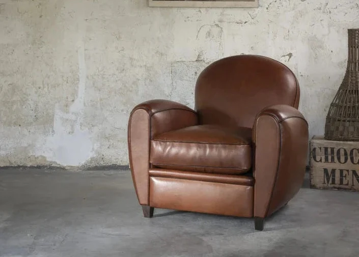Fauteuil club - Cuir basane - St Nicolas
