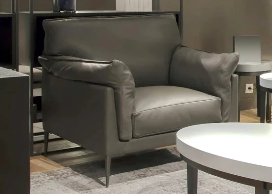 Fauteuil en cuir - leger - Helium