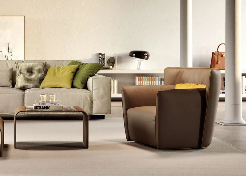 Fauteuil en cuir - Gamma - Tulip