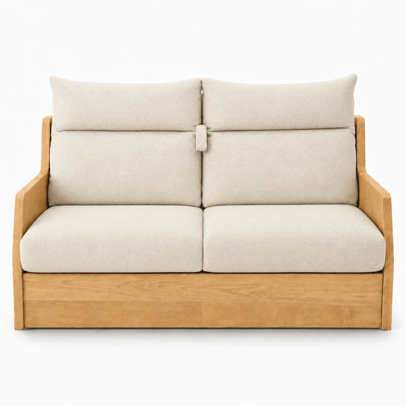 Canapé convertible express écru 140 cm | Refuge