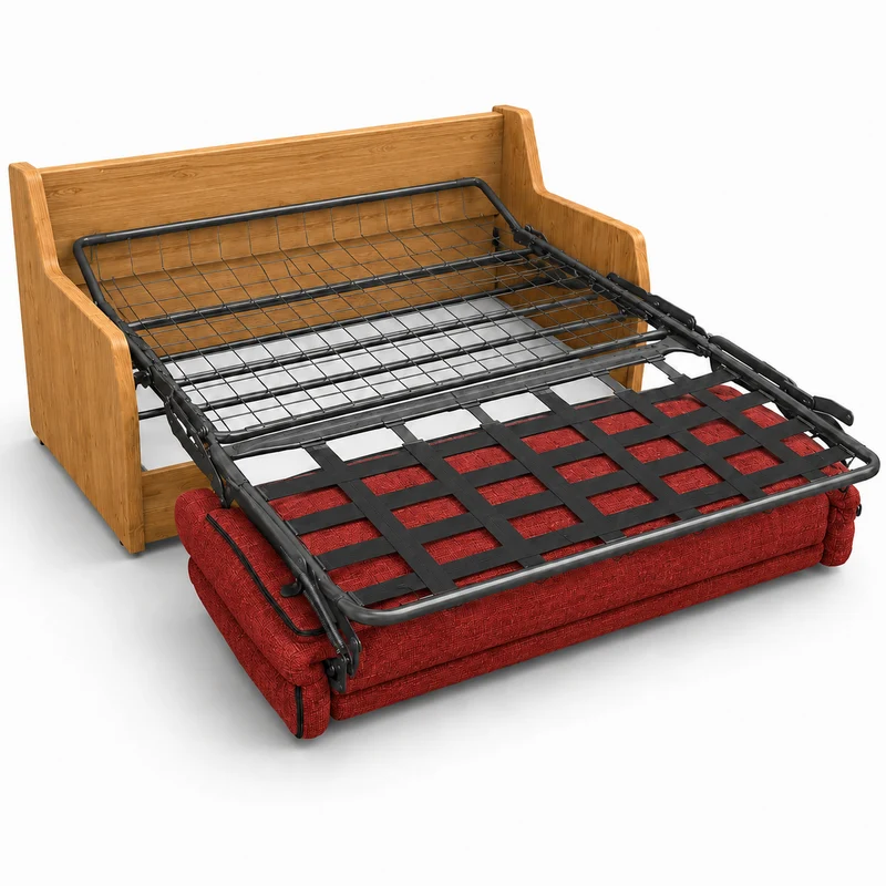 Canapé convertible express rouge 140 cm | Refuge