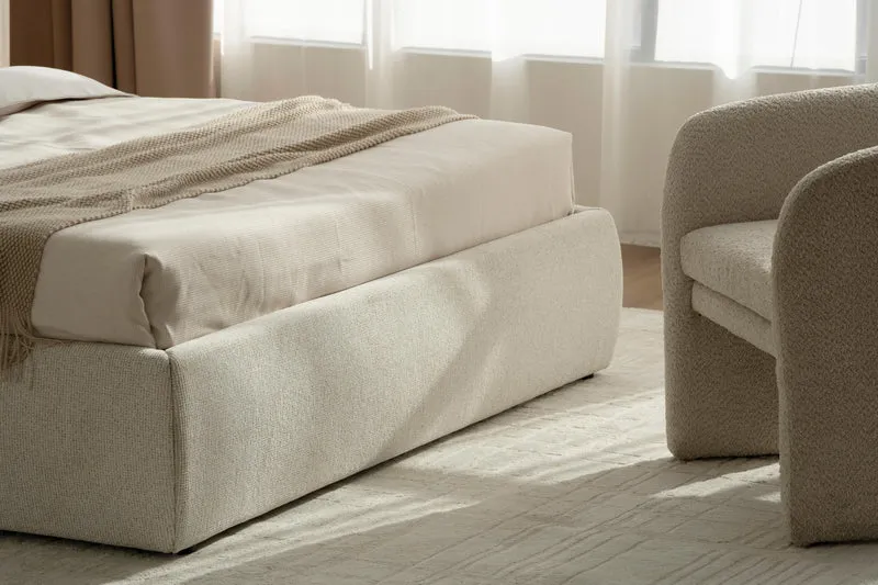 Lit en tissu avec sommier Urban