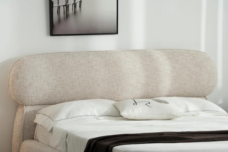 Lit en tissu avec sommier inclus Emilie