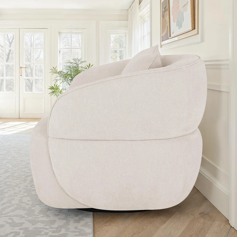Canapé / fauteuil en tissu anti tache beige, H79CM- NEO