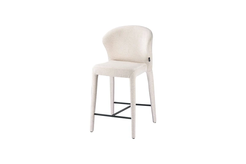 Chaise haute tabouret de bar en tissu anti tache, 57x51xH98CM - NOAM