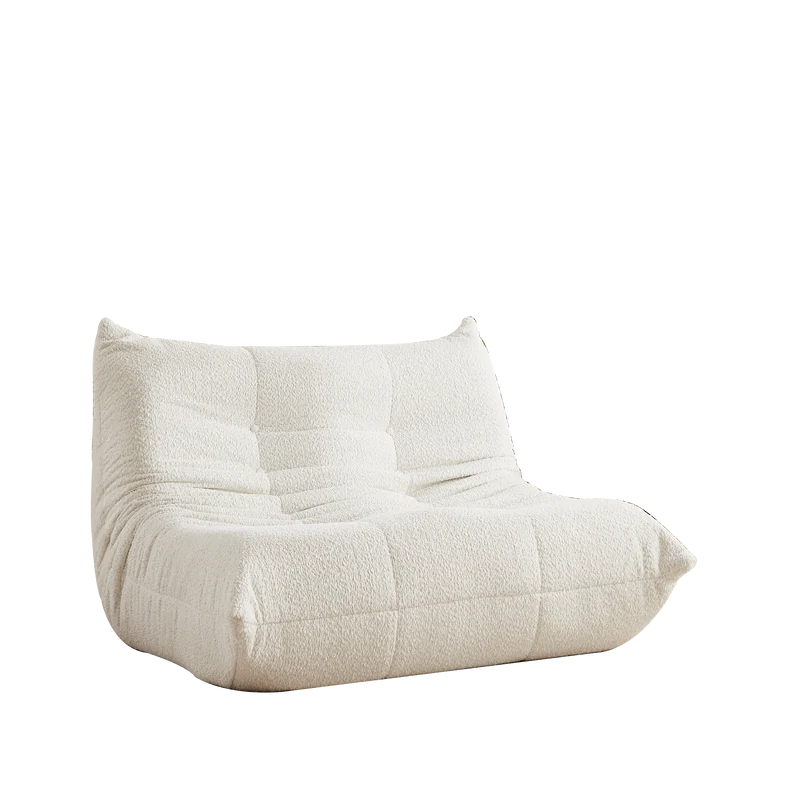 Canapé 2 places en chenille beige mousse mémoire ECHOERA