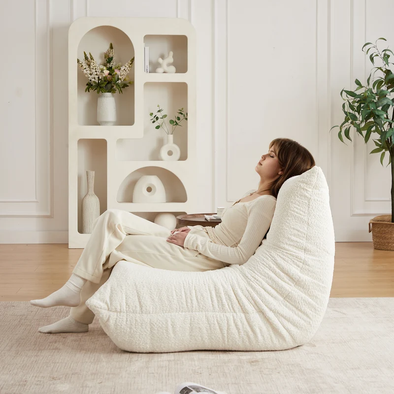 Canapé 2 places en chenille beige mousse mémoire ECHOERA