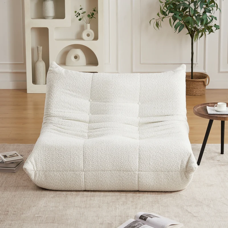 Canapé 2 places en chenille beige mousse mémoire ECHOERA
