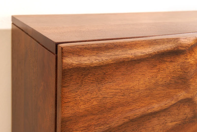Meuble TV massif SCORPION 200cm meuble bas suspendu en manguier marron