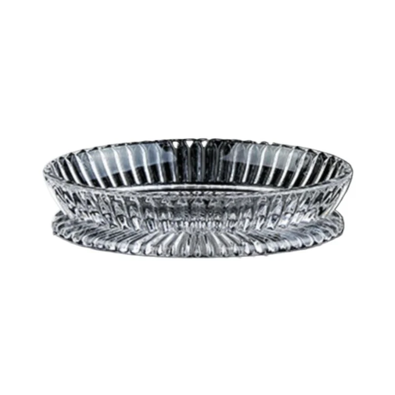 Assiette en verre transparent