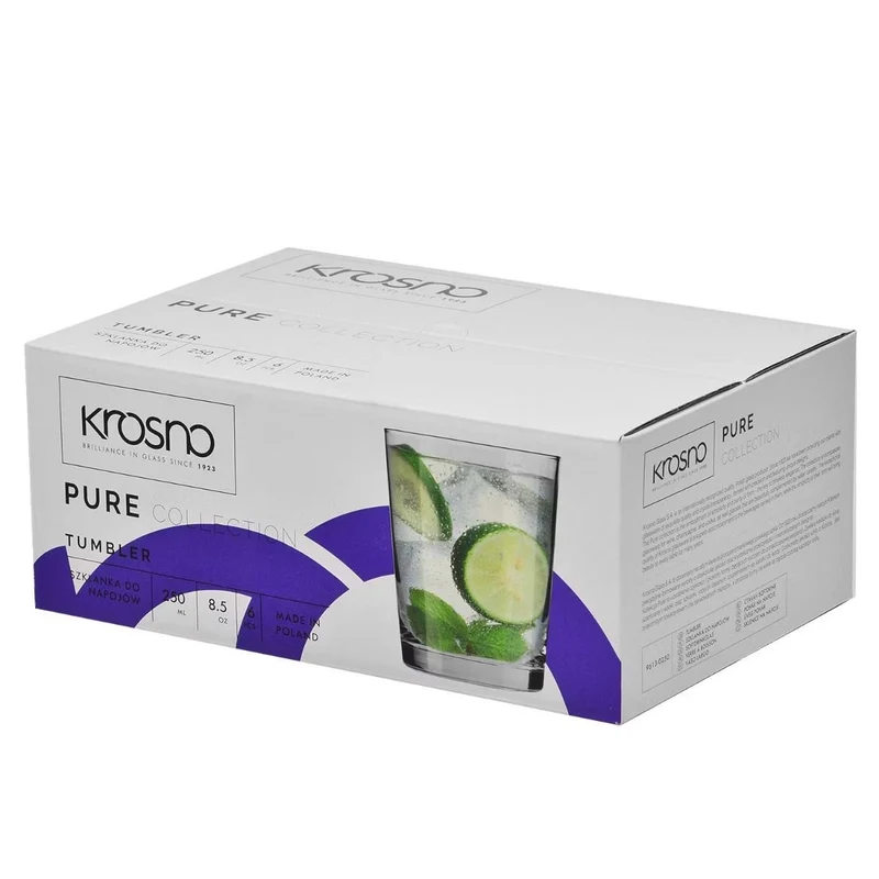Pack de 6 verres en cristal 250ml Krosno