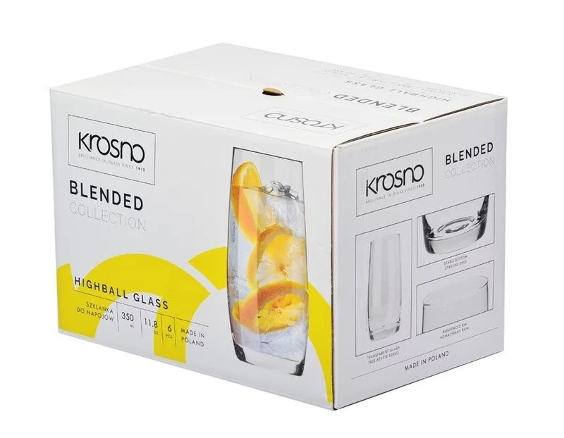 Pack de 6 verres en cristal 350ml Krosno