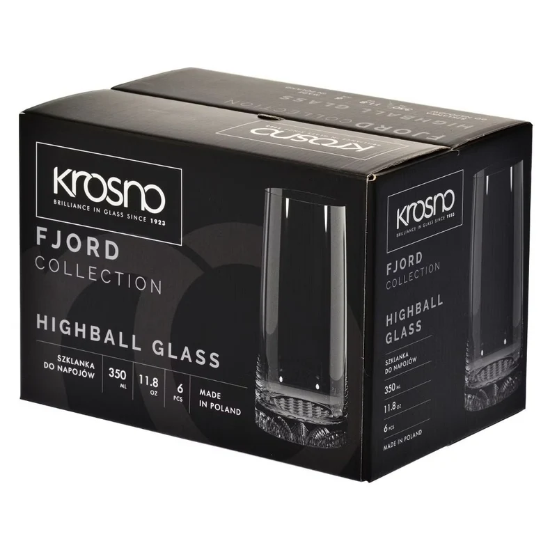 Pack de 6 verres en cristal 350ml Krosno