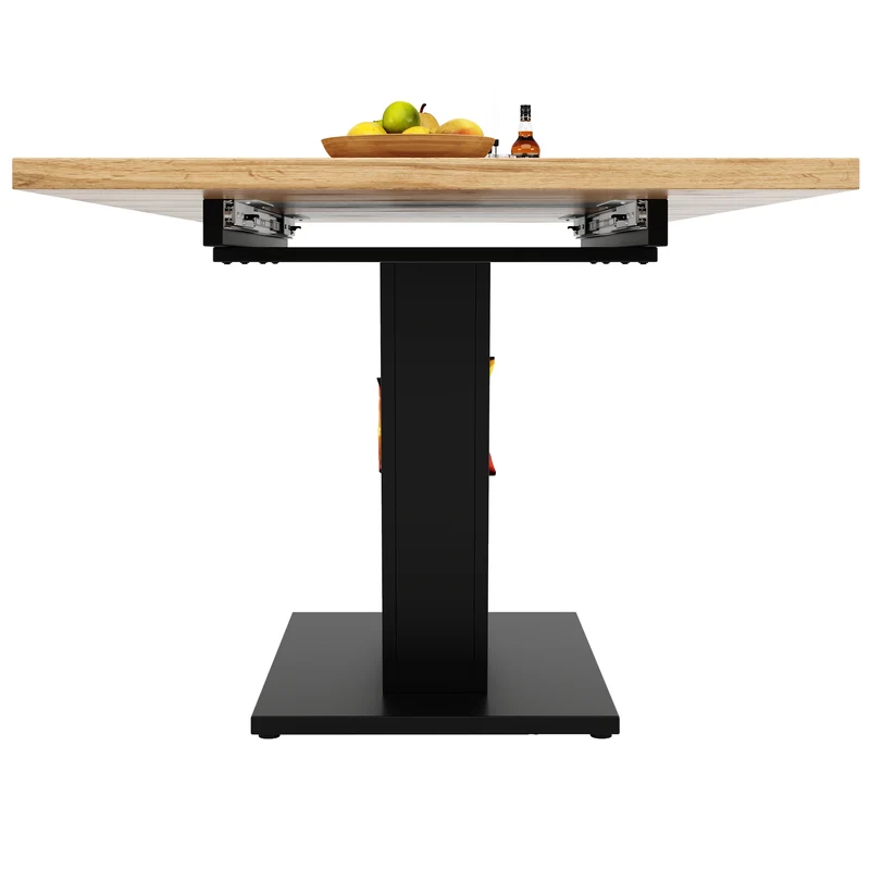 Table de salle à manger extensible effet bois 118-157cm MURLID