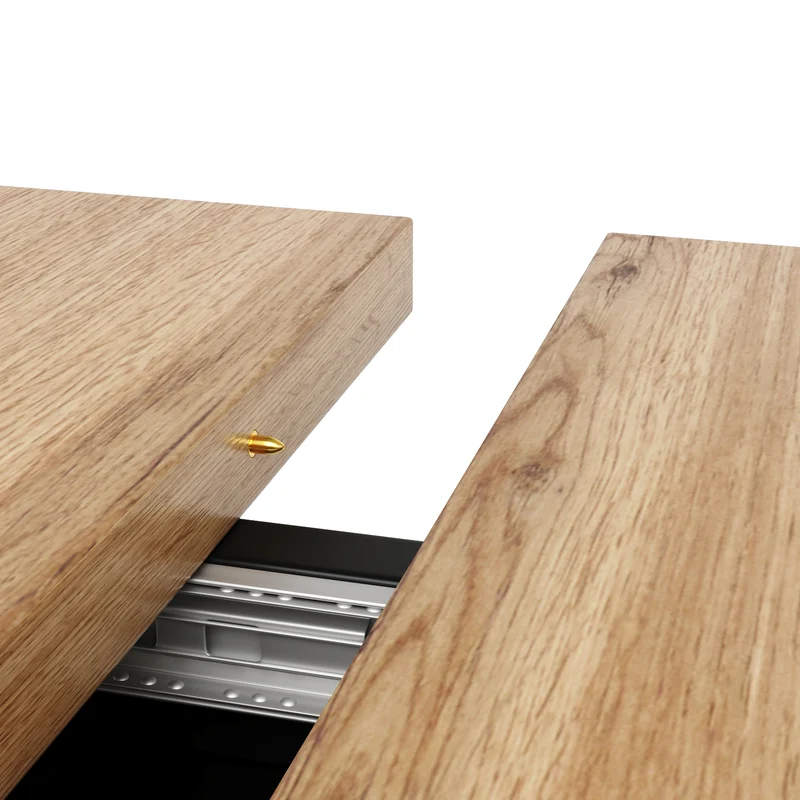 Table de salle à manger extensible effet bois 118-157cm MURLID