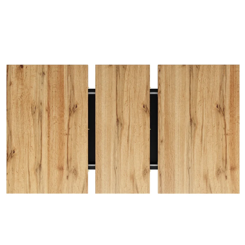 Table de salle à manger extensible effet bois 118-157cm MURLID