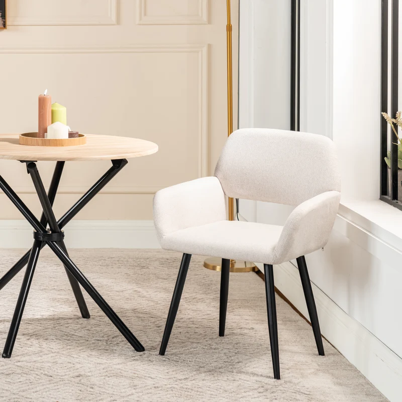 Ensemble table et 2 chaises de salle à manger effet bois style élégant FONTANA KD 80CM DARK + MAYFAIR BEIGE