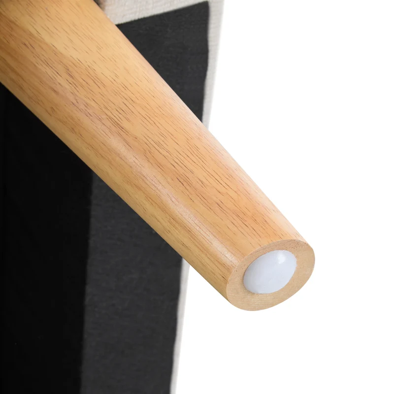 Canapé 2 places tissu chenille beige coussins épais pieds bois massif 162*74*77cm CATTAILBEND