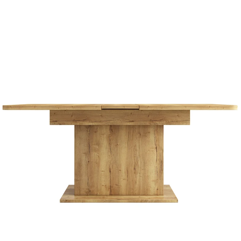 Table à manger extensible effet bois avec rangement L110/130*W70*H75 DRUUKIED WOOD