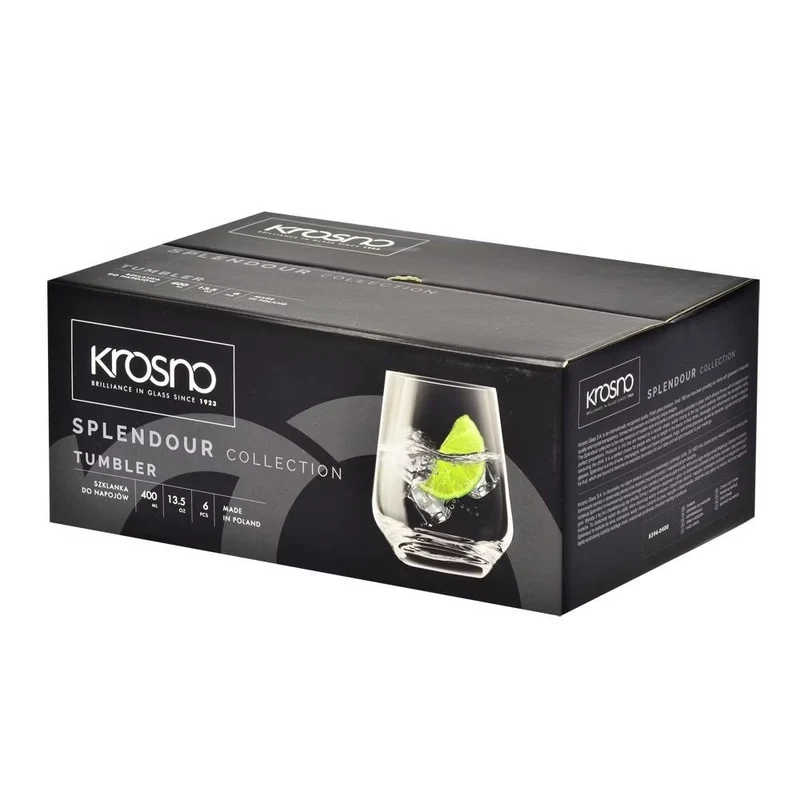 Pack de 6 verres en cristal 400ml Krosno