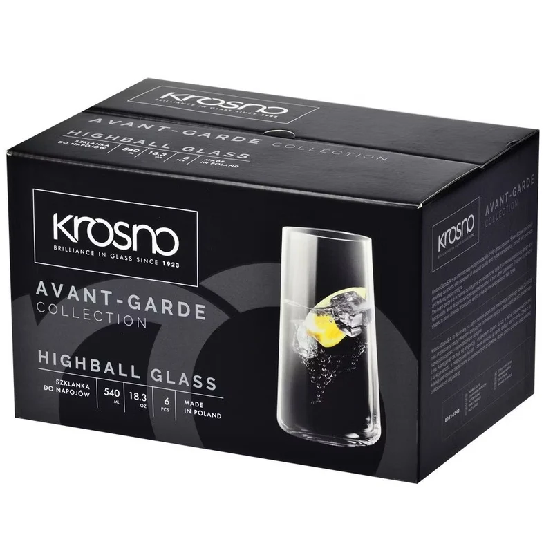 Pack de 6 verres en cristal 540ml Krosno