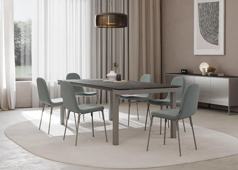 Table en céramique - Fixe ou extensible - Lucia