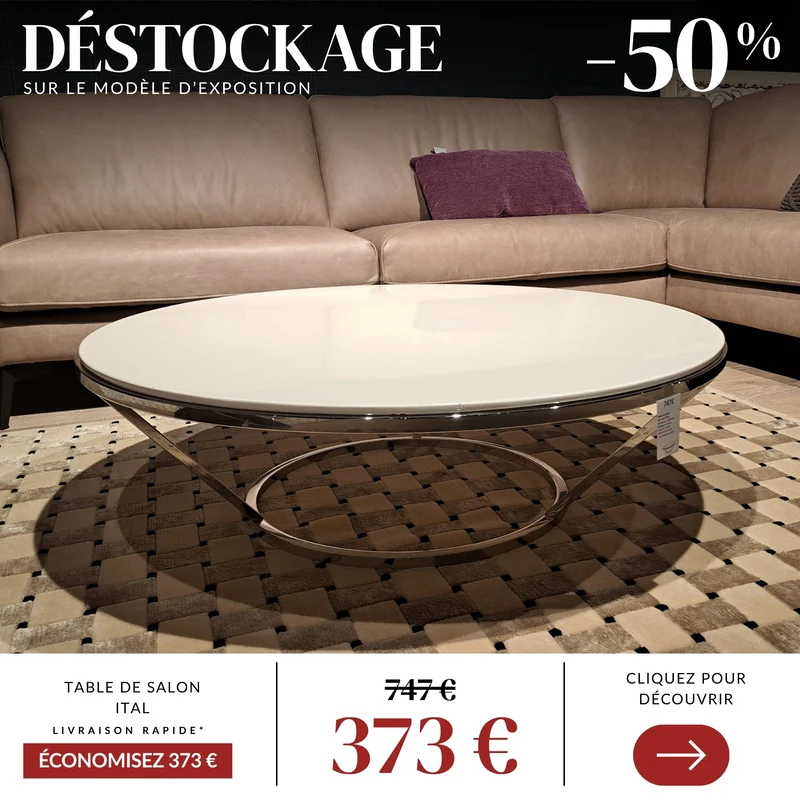 TABLE BASSE - ITAL - CHROME