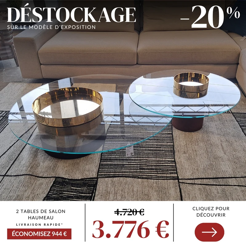 LOT DE 2 TABLES BASSES - GALLOTTI & RADICE - HAUMEAU
