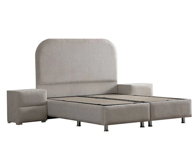 Lit JADE blanc cassé chenille
