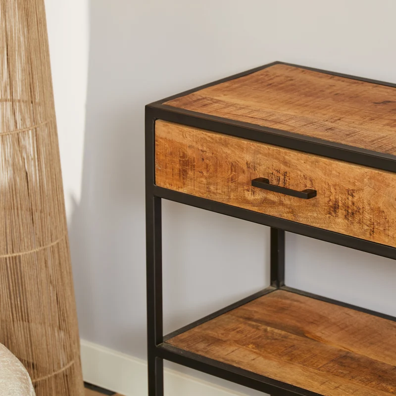 Console en bois de manguier, 120x35xH76cm - ALEXIA