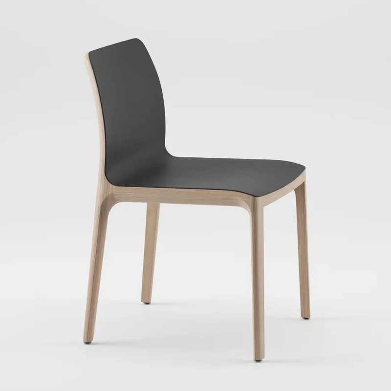 Chaise - Bois massif & cuir - Invito